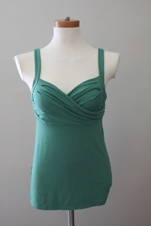 Soft Autumn BCBGMAXAZRIA fern green twist top