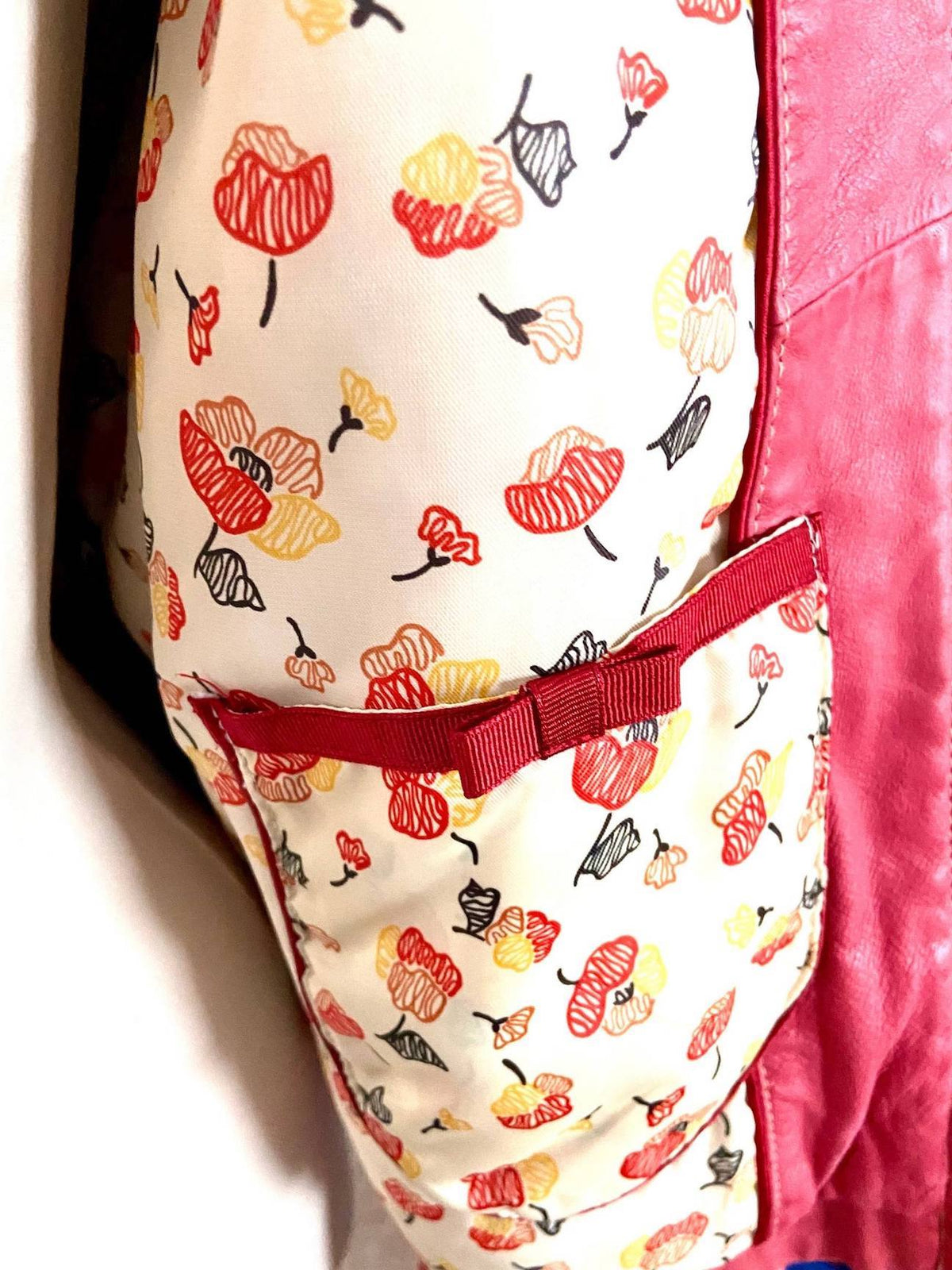 Soft Autumn Cole Hahn dusty rose leather jacket floral liner