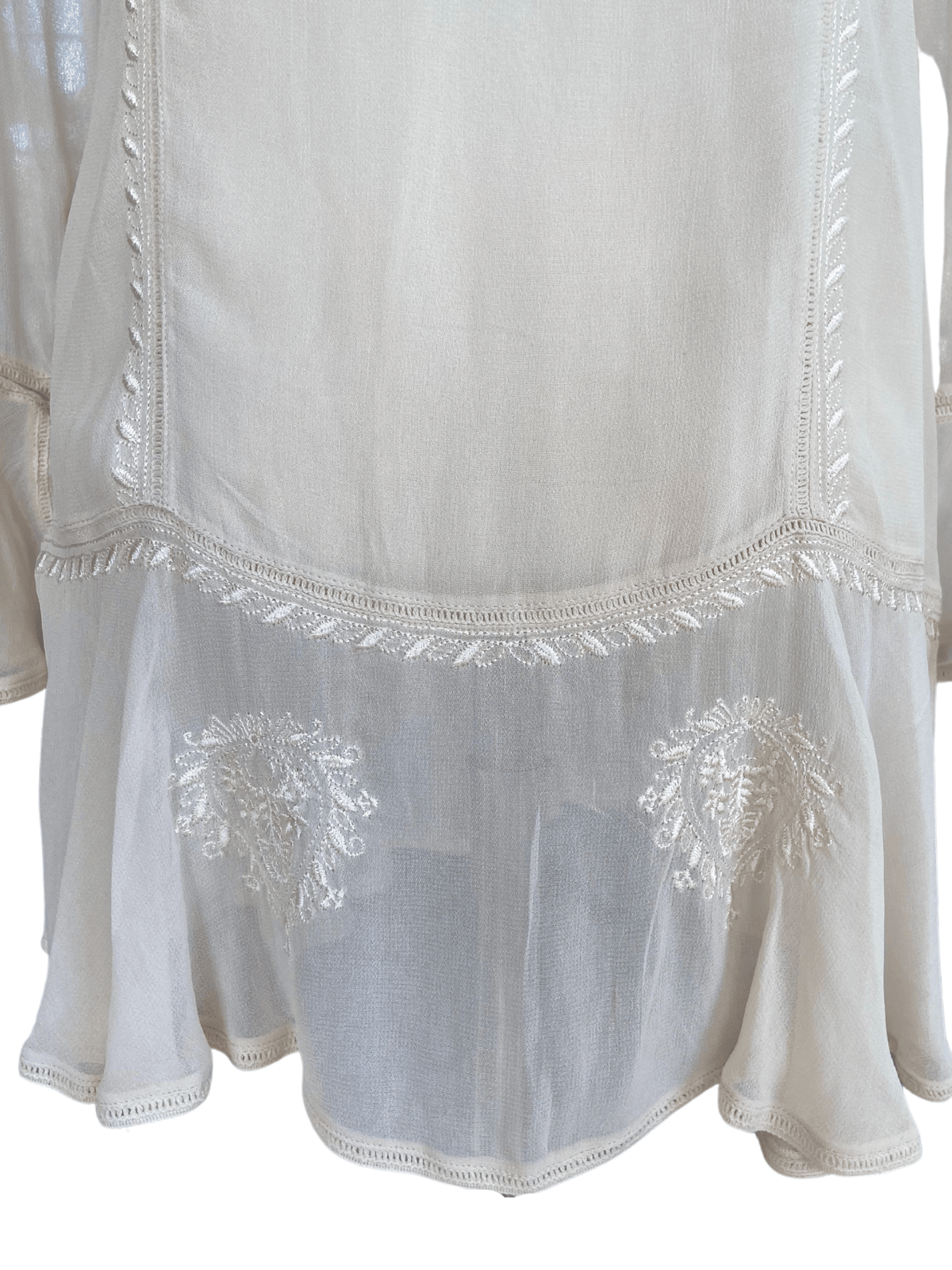 Soft Autumn FRENCH CONNECTION lace embroidered tunic