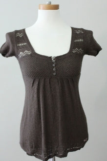 Soft Autumn HOLLISTER mocha short sleeved sweater