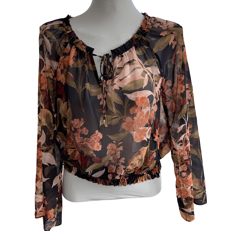 Soft Autumn Floral Print Blouse