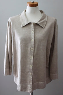 Soft Autumn JENNY beige oversized button sweater