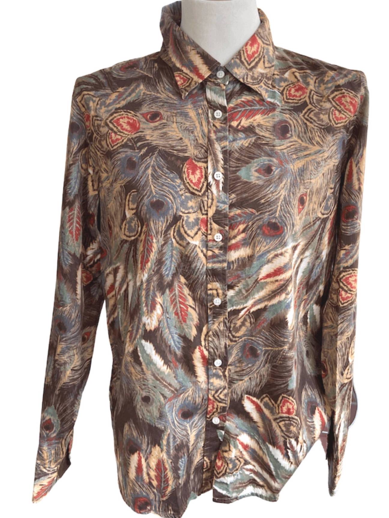 Soft Autumn LAUREN feather print shirt