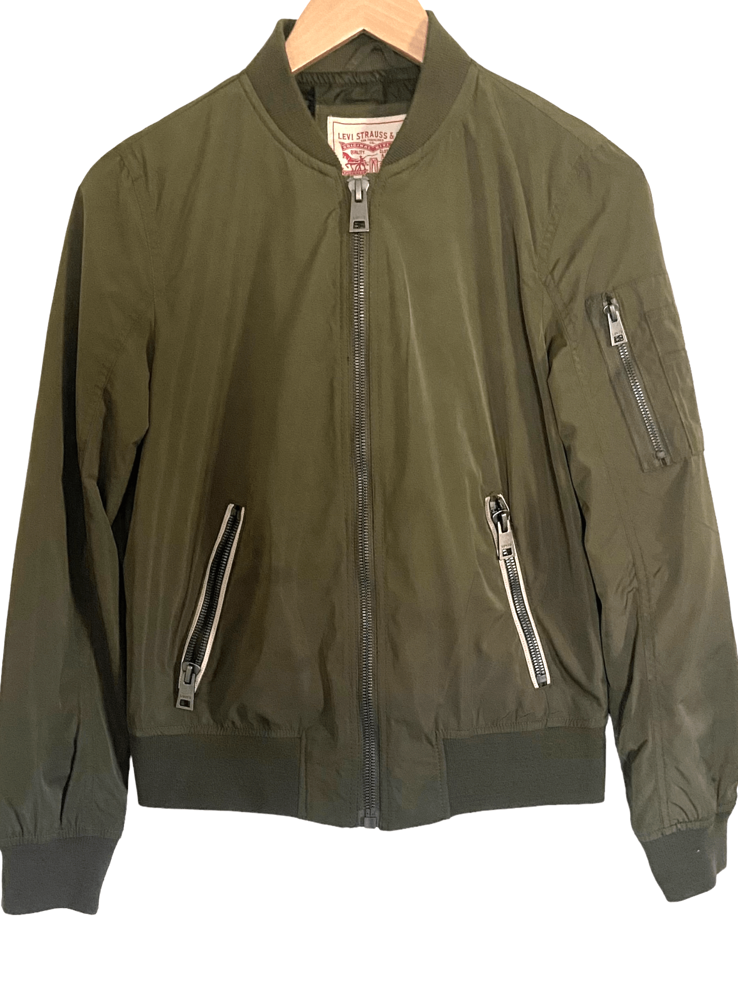 Soft Autumn LEVI STRAUSS CO army green bomber jacket