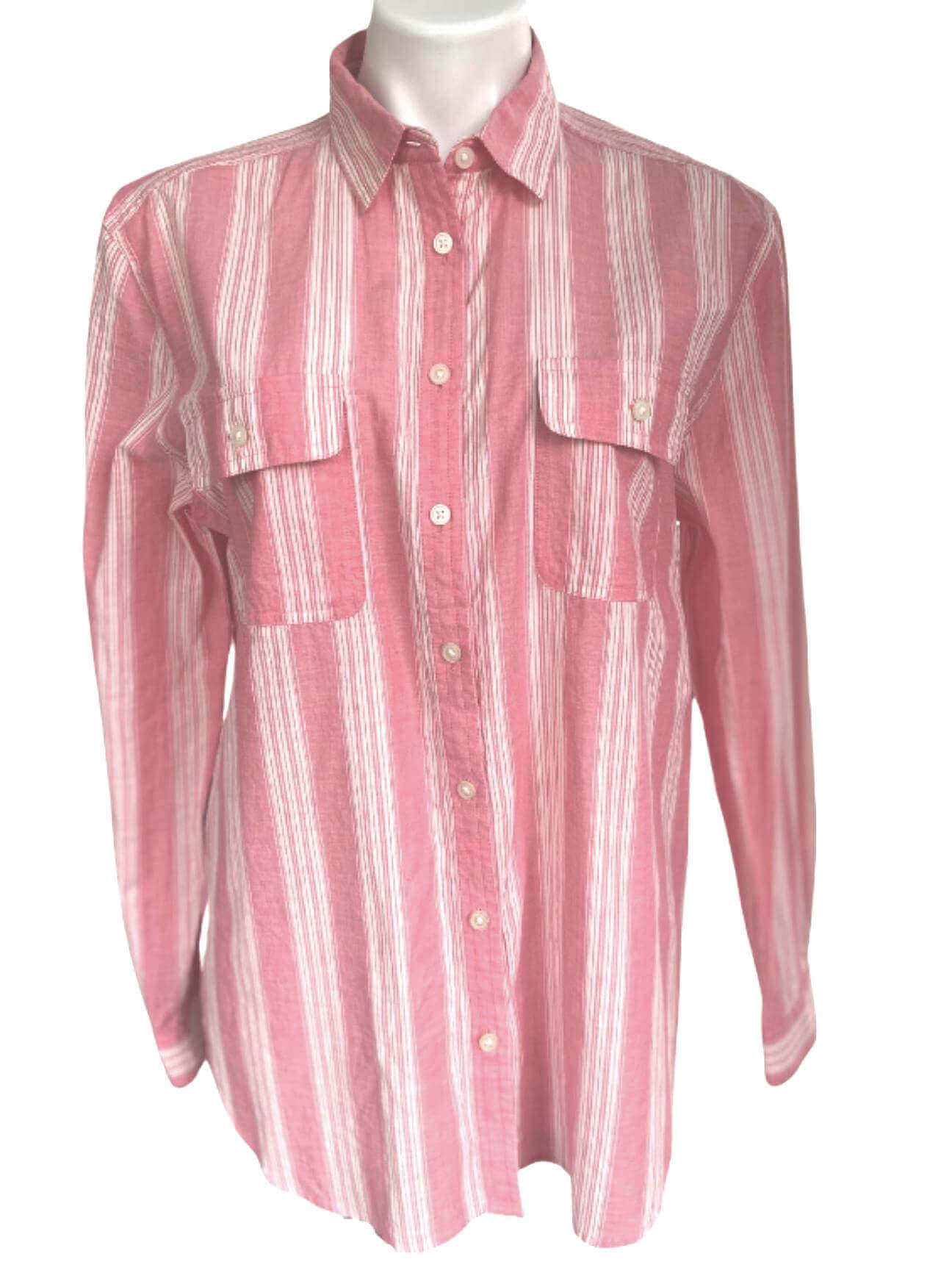 Soft Autumn LOFT pink stripe shirt