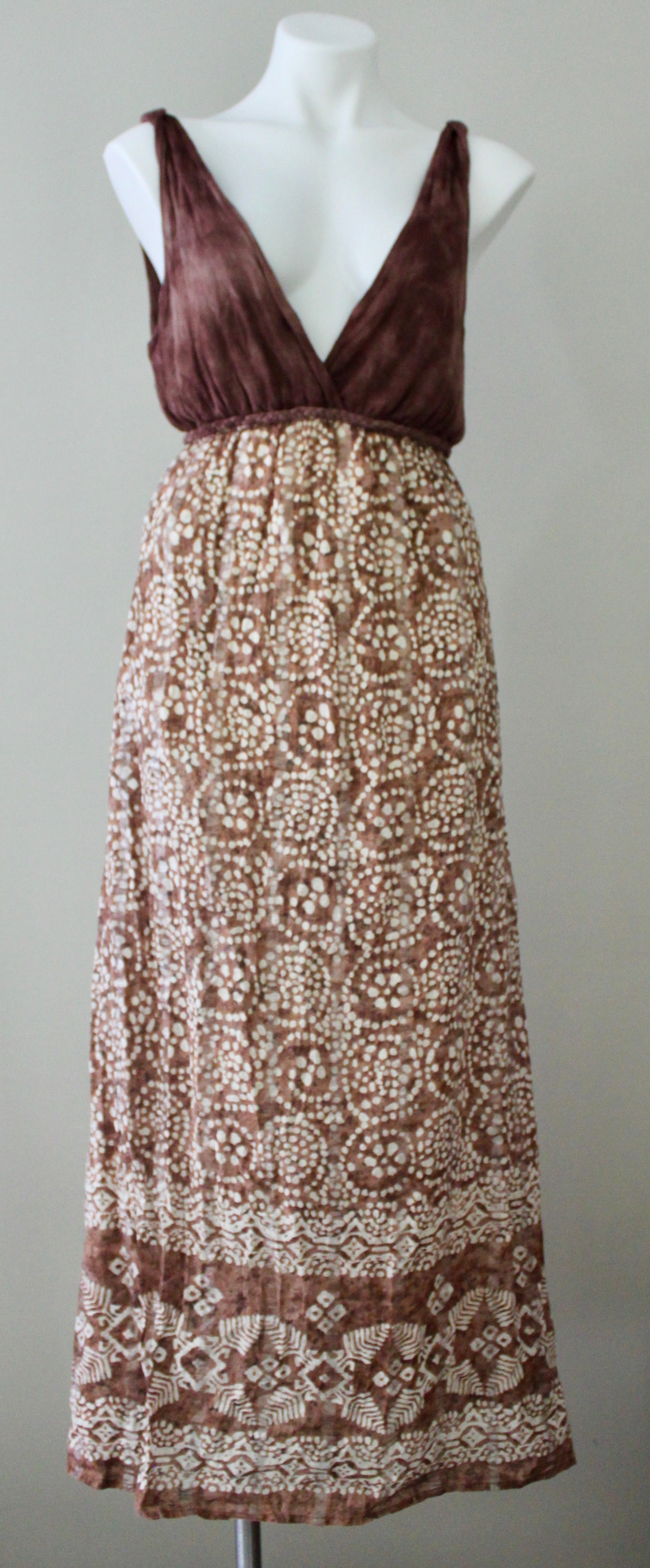 Soft Autumn LUCKY BRAND shimmer print maxi dress