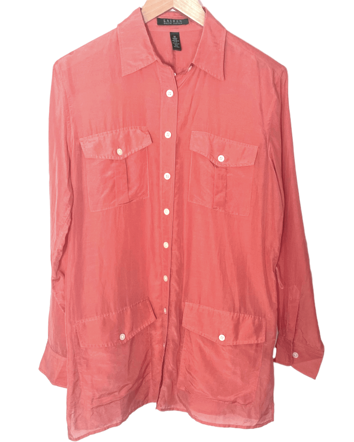 Soft Autumn RALPH LAUREN orange shirt tunic