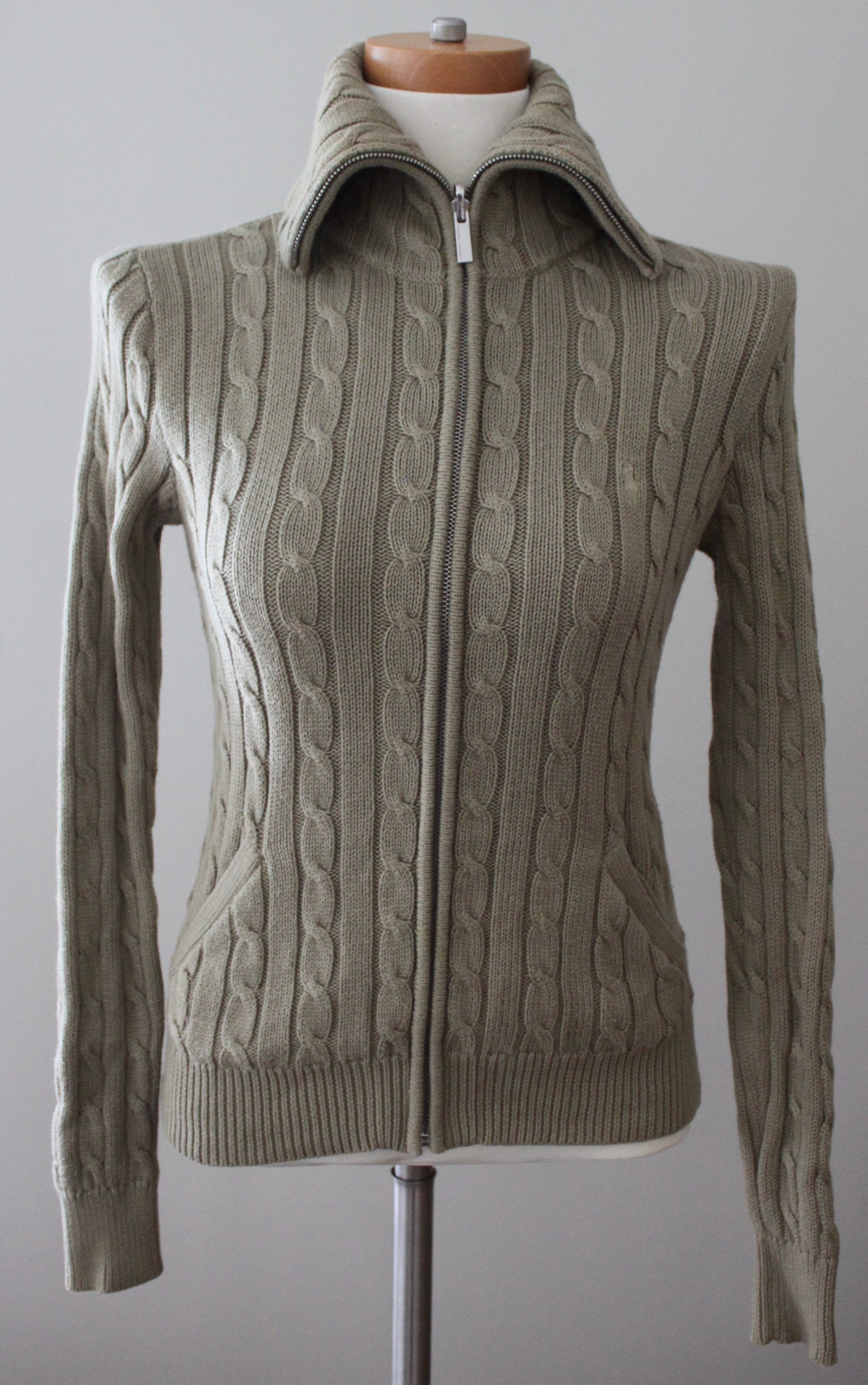 Soft Autumn RALPH LAUREN SPORT cable knit zip sweater