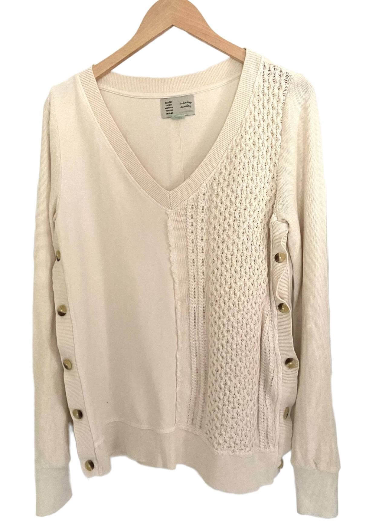 Soft Autumn SATURDAY SUNDAY ANTHROPOLOGIE side button sweater