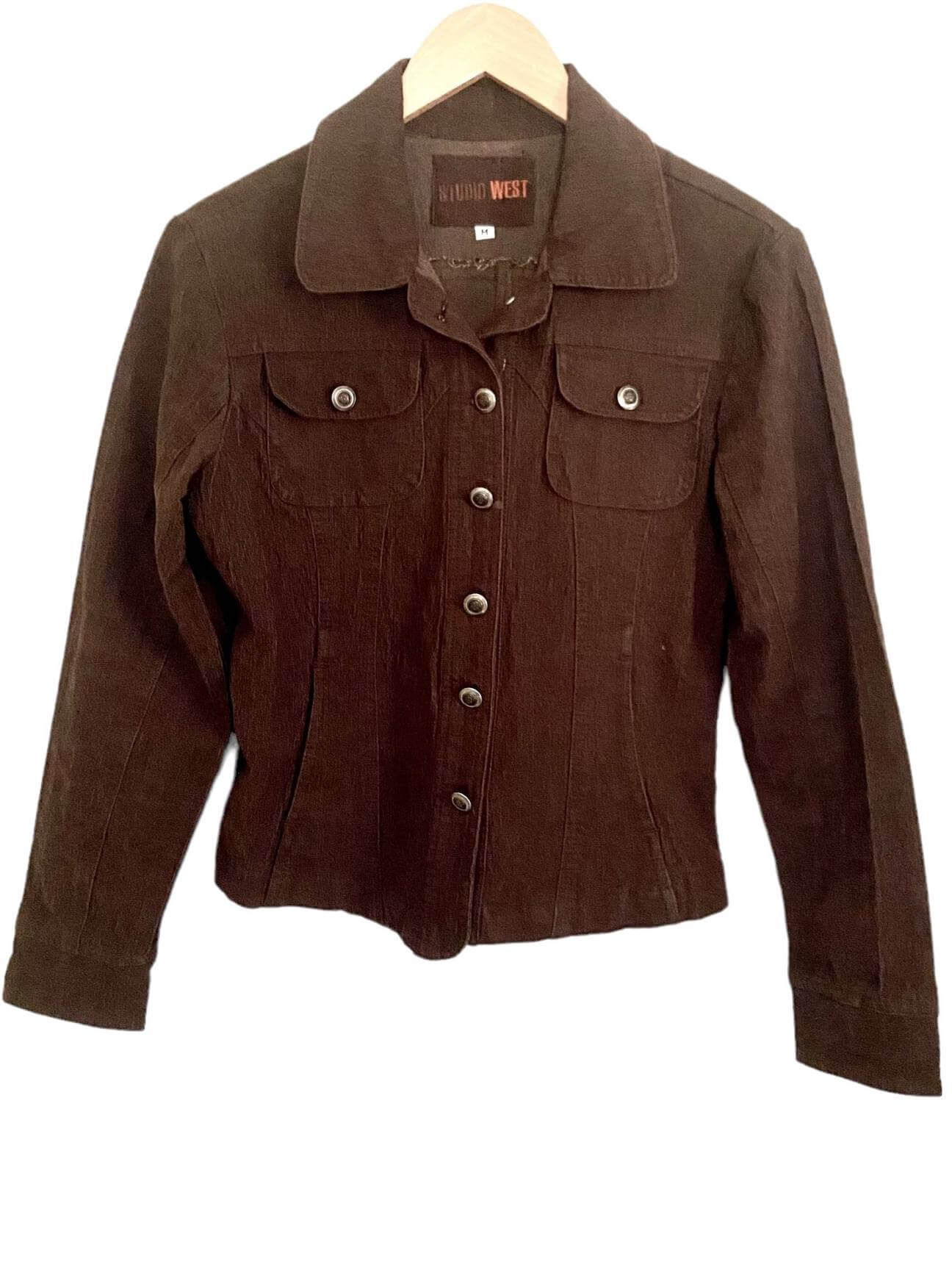 Soft Autumn STUDIO WEST brown denim jacket