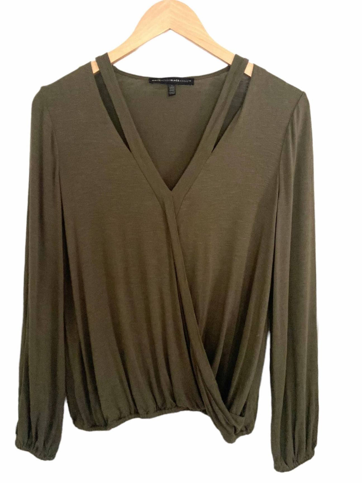 Soft Autumn WHITE HOUSE BLACK MARKET cut out blouse