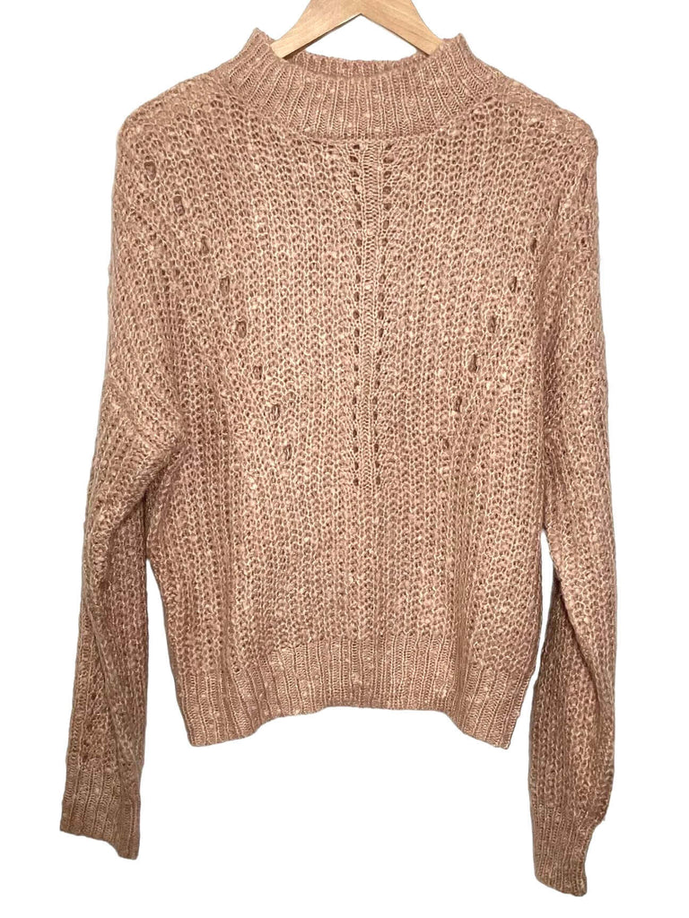 Soft Summer Toasted Almond Open Knit Sweater