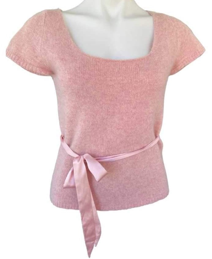 Soft Summer BANANA REPUBLIC pink ribbon wool sweater