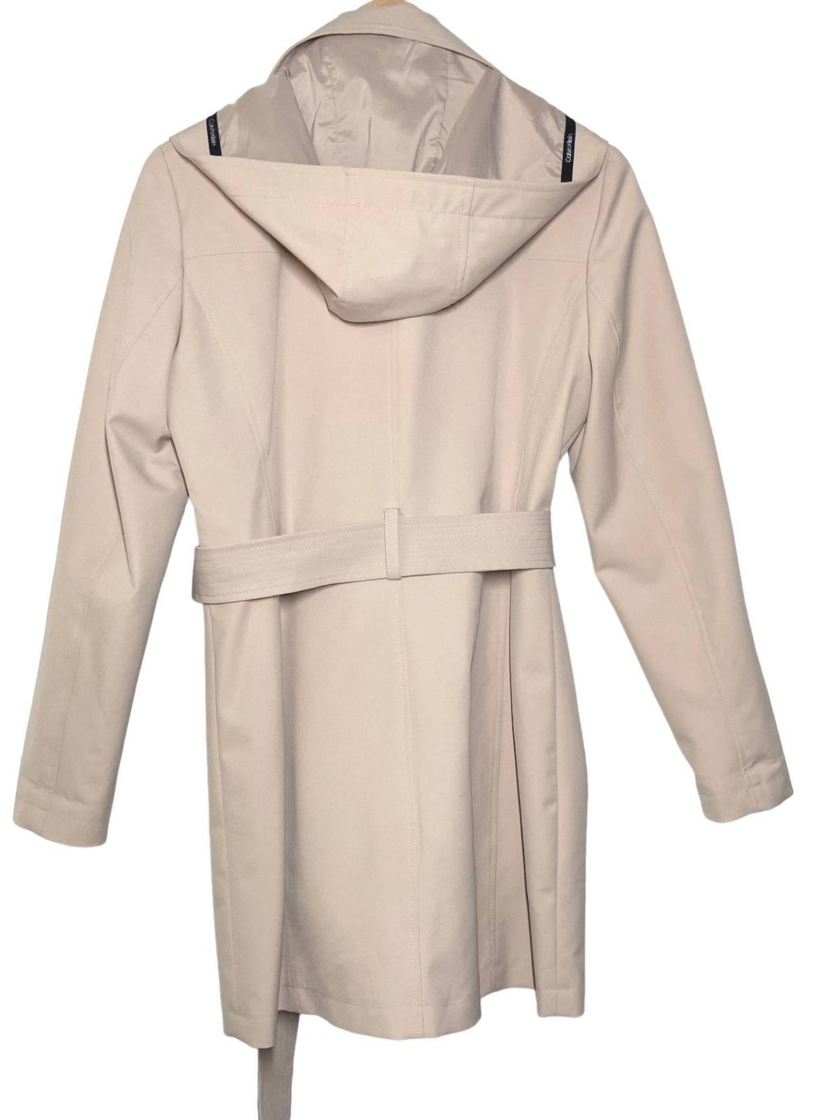Soft Summer Calvin Klein hooded belted raincoat