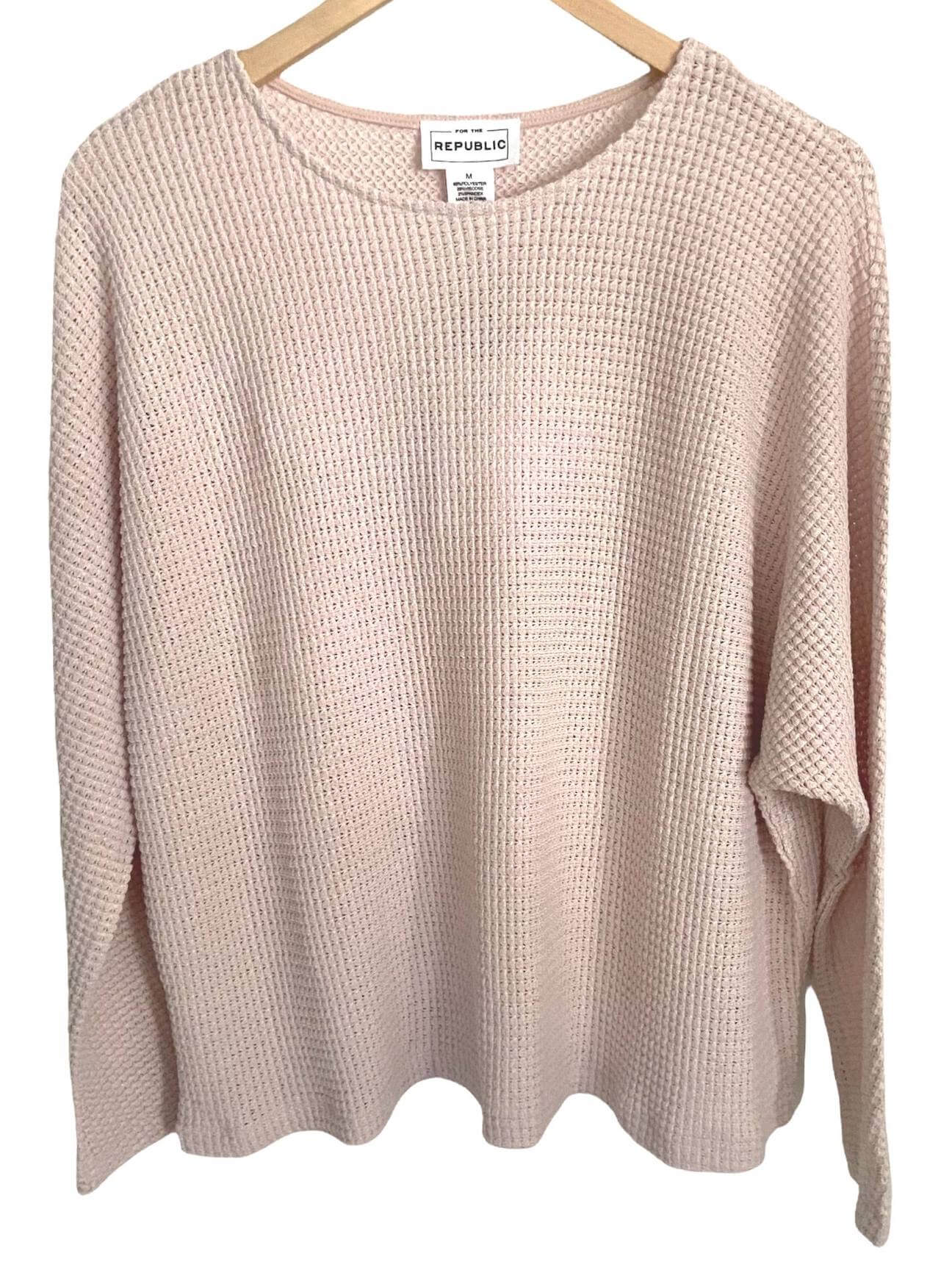 Soft Summer FOR THE REPUBLIC pale pink knit top