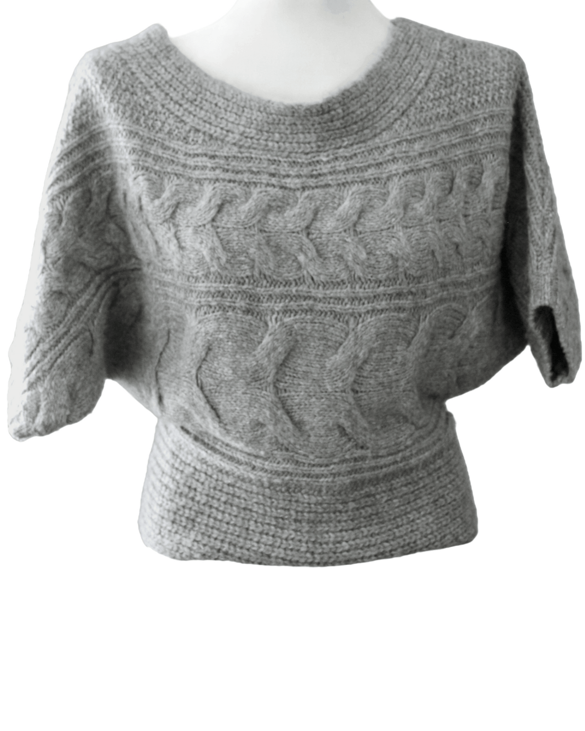 Soft Summer FREE PEOPLE gray cable knit sweater