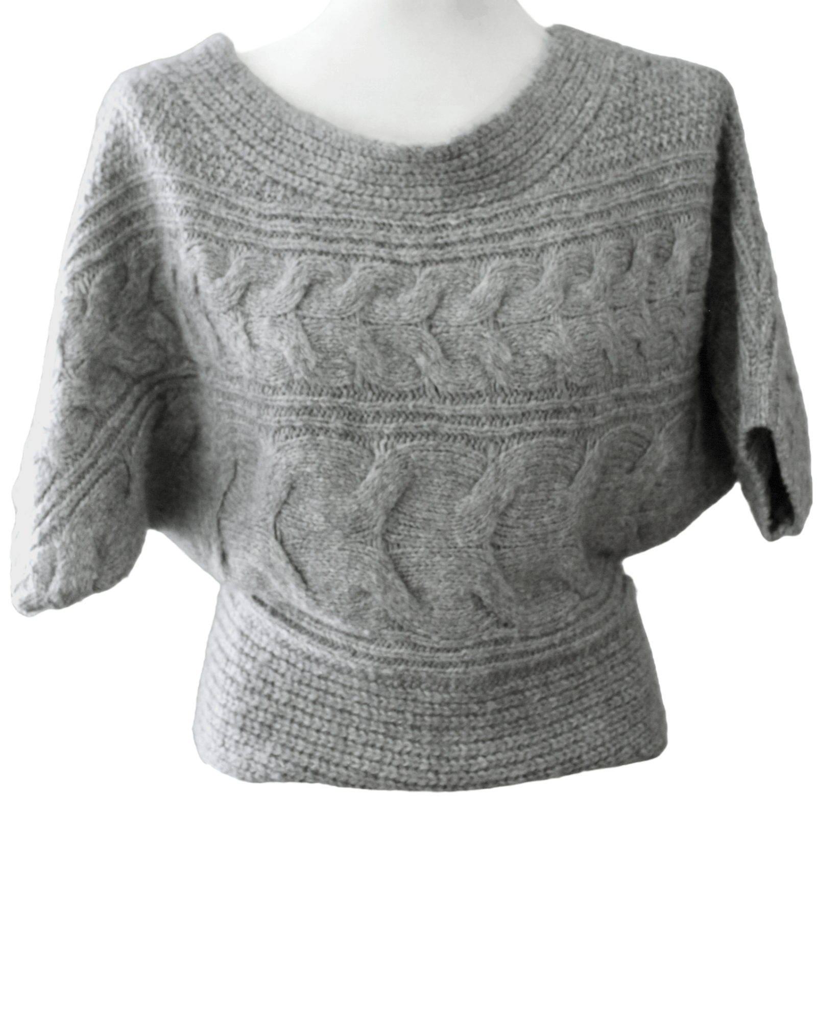 Soft Summer FREE PEOPLE gray cable knit sweater