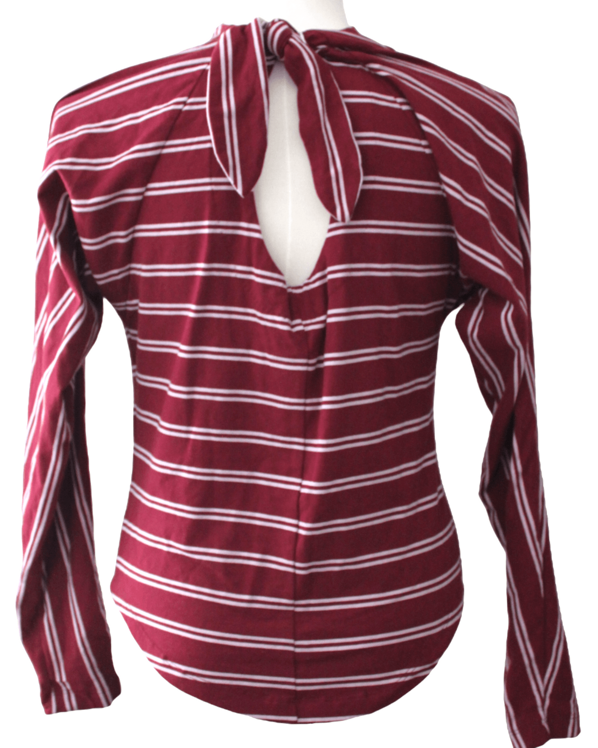 Soft Summer FREE PEOPLE red and white stripe tie back top