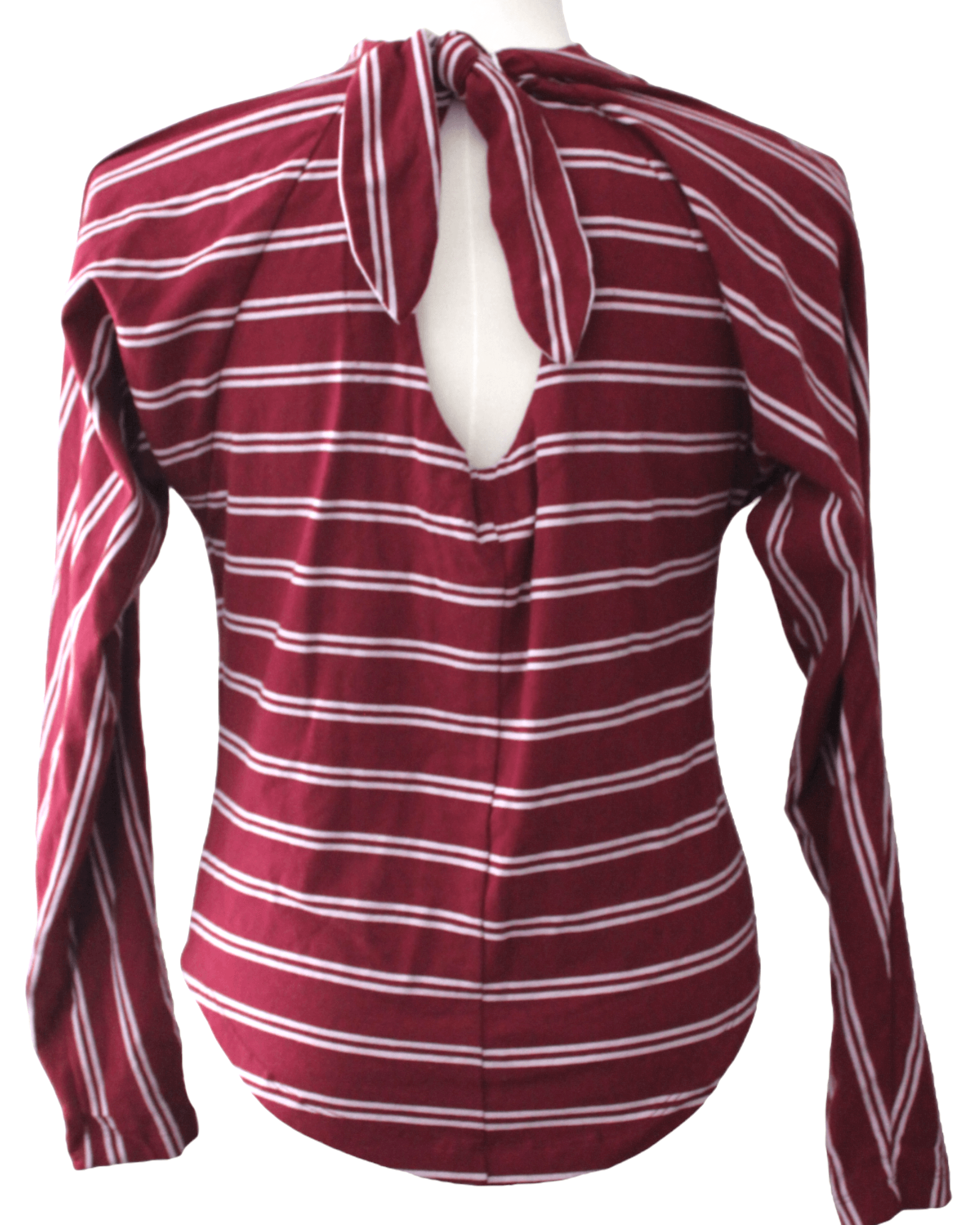 Soft Summer FREE PEOPLE red and white stripe tie back top