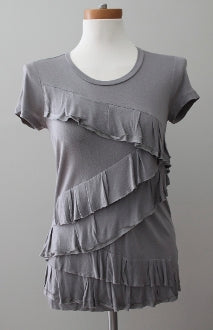 Soft Summer J CREW pebble ruffled tee