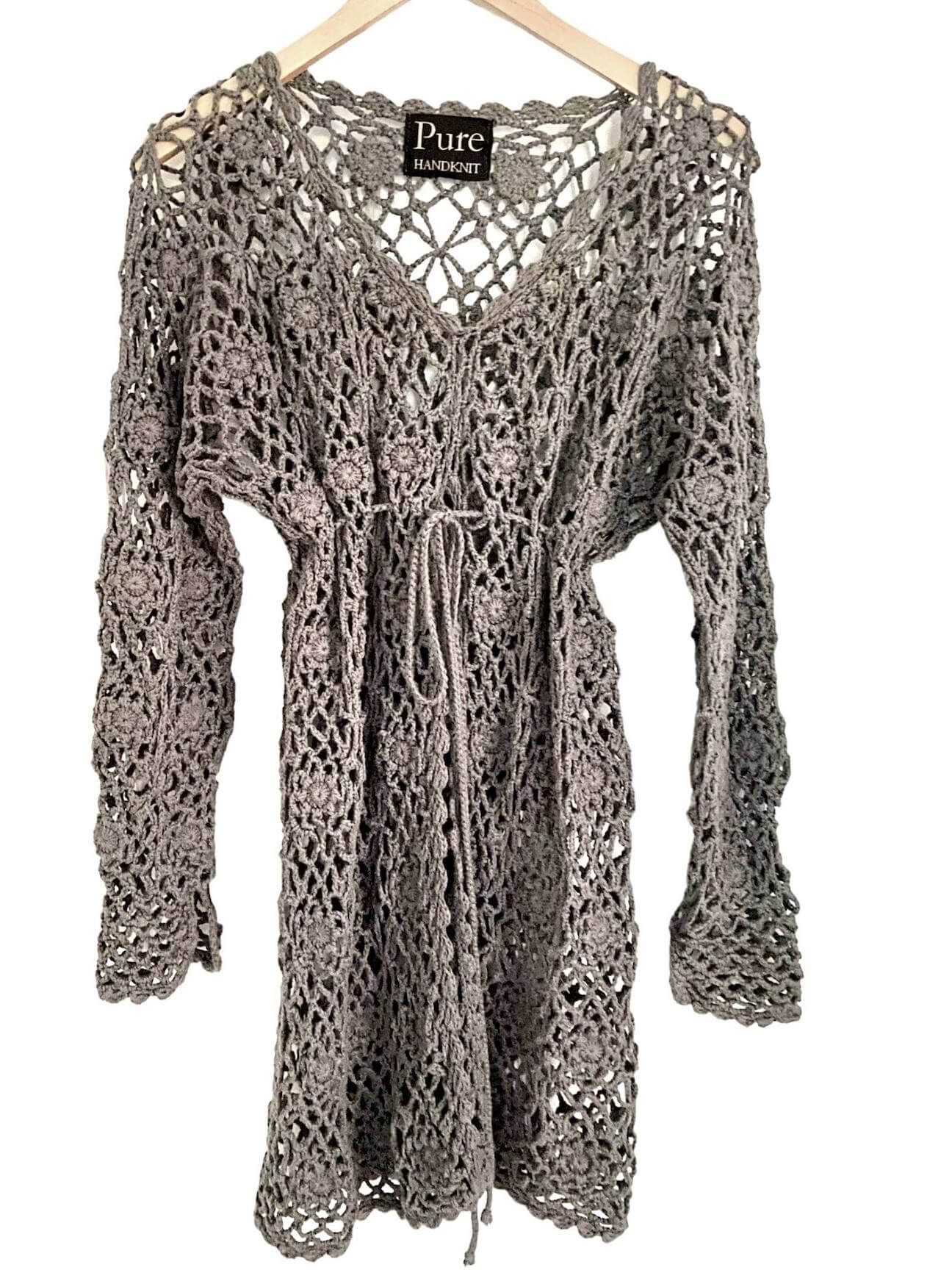 Soft Summer PURE HANDKNIT crochet open knit topper