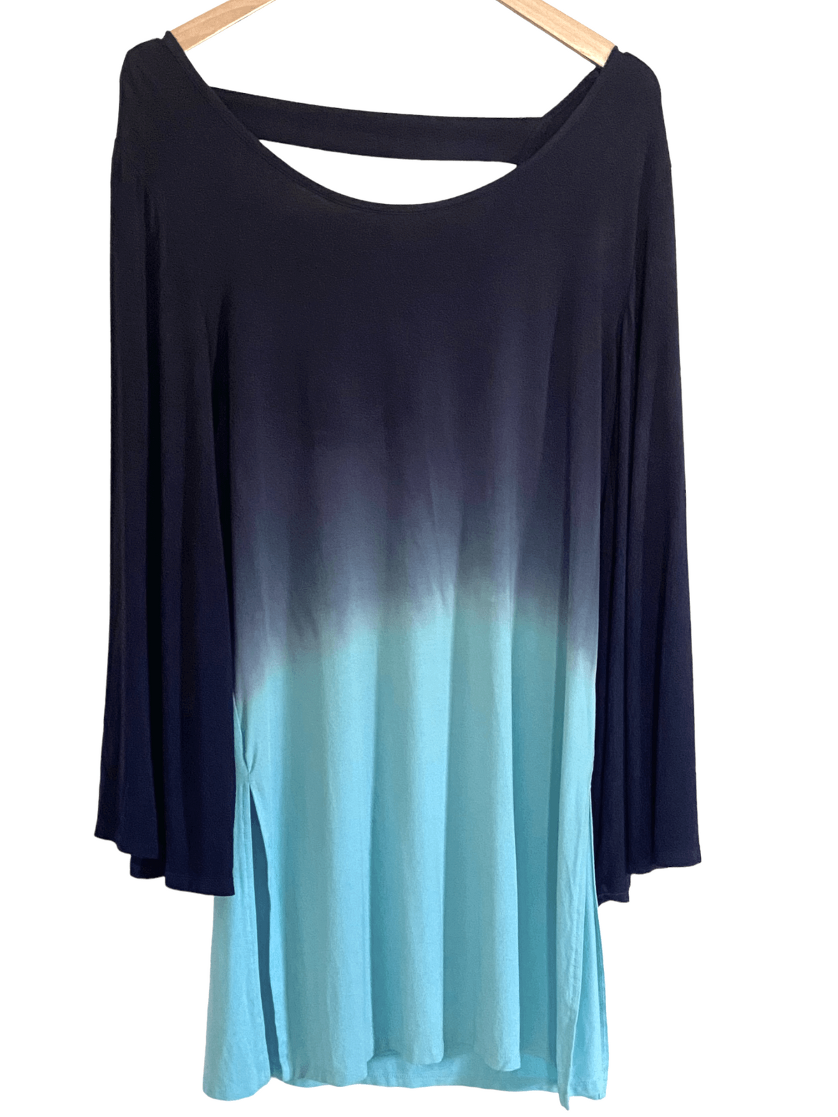 Soft Summer SANDIVA ombre jersey knit tunic blue navy teal