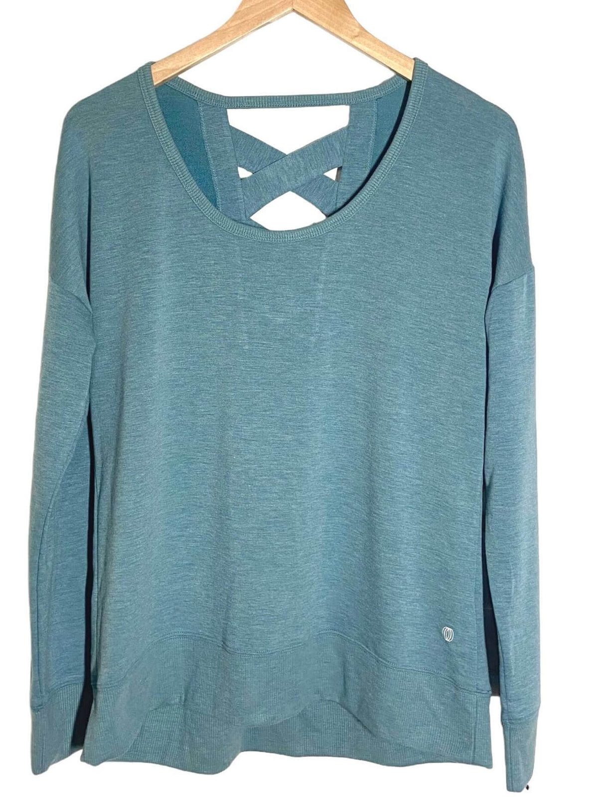 Soft Summer BALANCE COLLECTION smoke blue open back sweatshirt