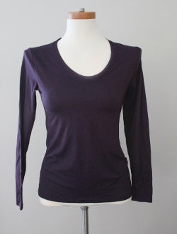 Warm Autumn BANANA REPUBLIC plum long sleeve tee