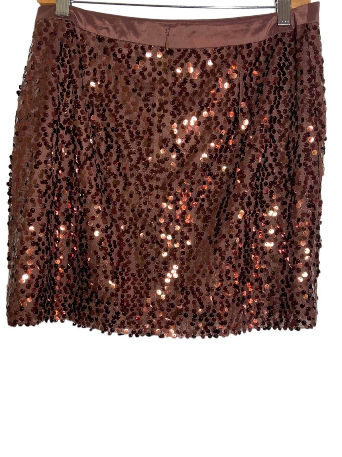 Warm Autumn BANANA REPUBLIC brown sequin skirt 
