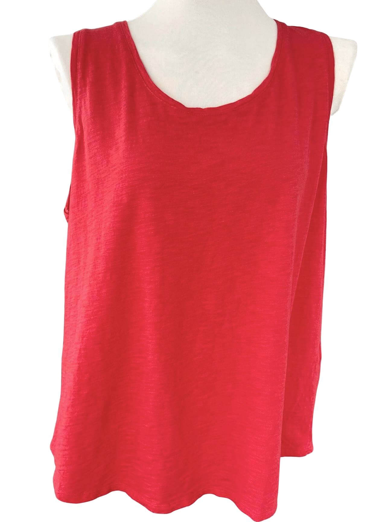 Warm Autumn CHICOS orange spice sleeveless tank t-shirt top