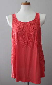 Warm Autumn CUPIO coral sleeveless top