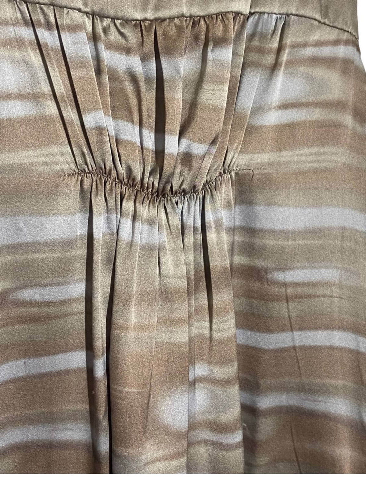 Warm Autumn Brown and Black Watercolor Silk Tunic