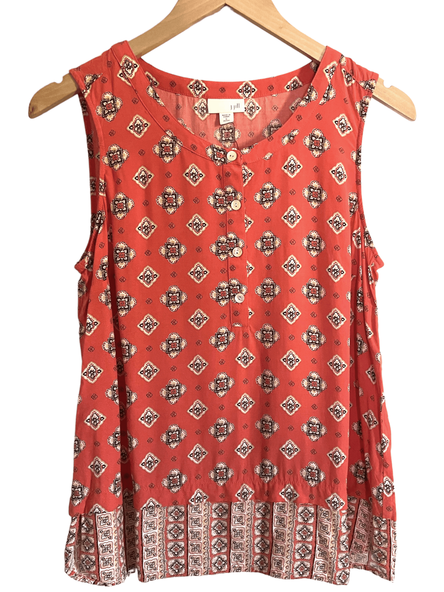 Warm Autumn J.JILL print sleeveless top