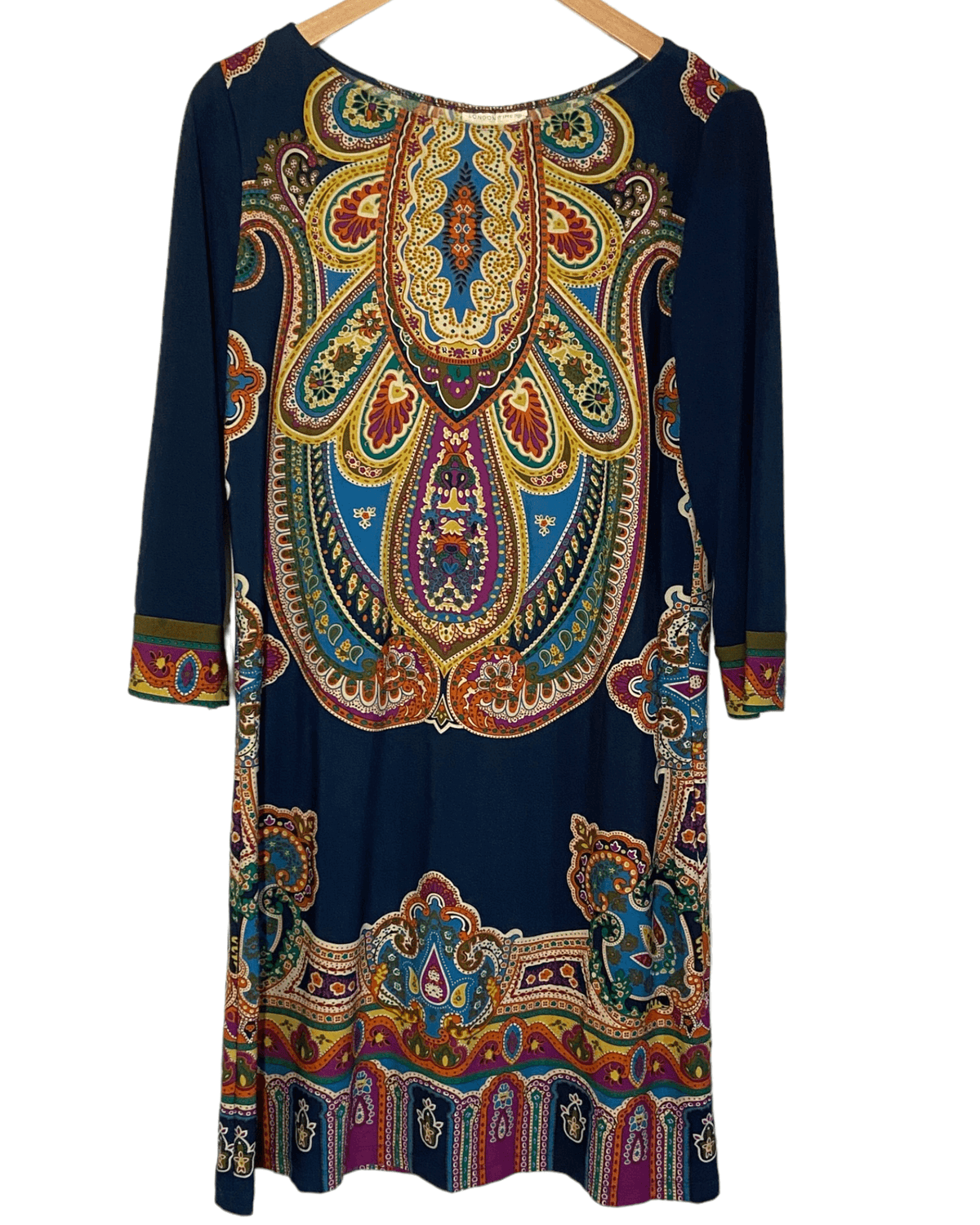 Warm Autumn LONDON TIMES paisley print dress