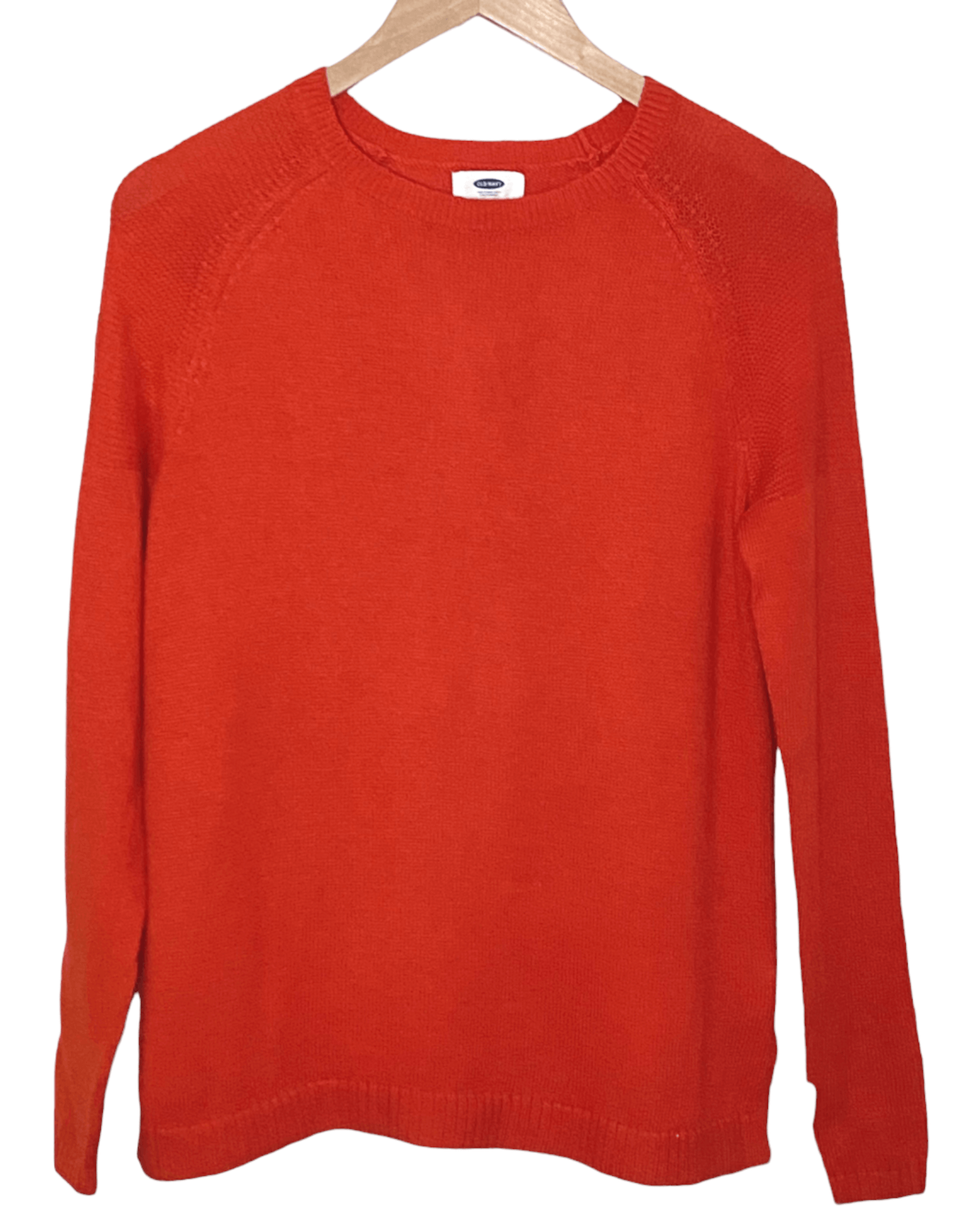 Warm Autumn OLD NAVY flame red crewneck sweater 