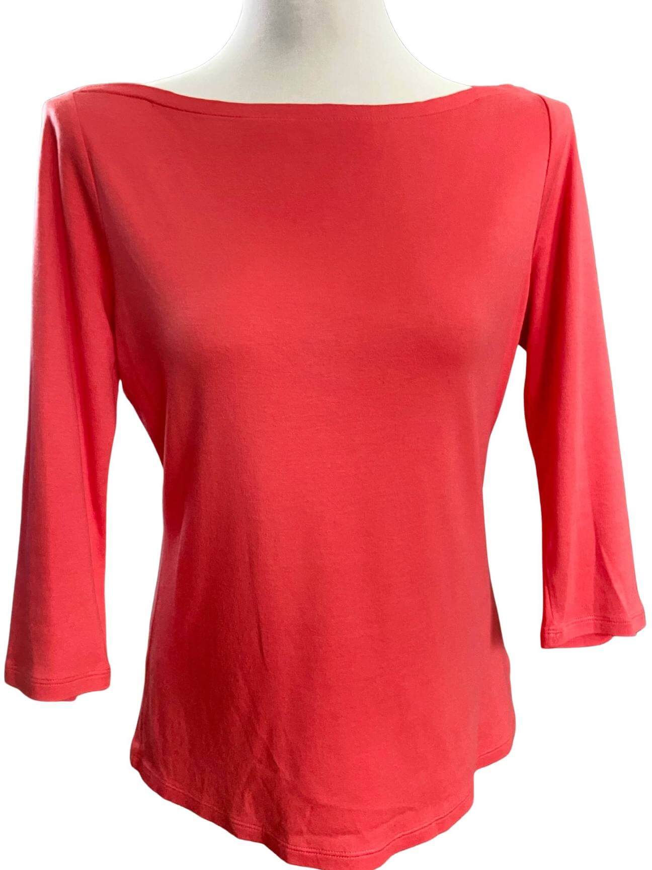 Warm Autumn TALBOTS paprika boat-neck top