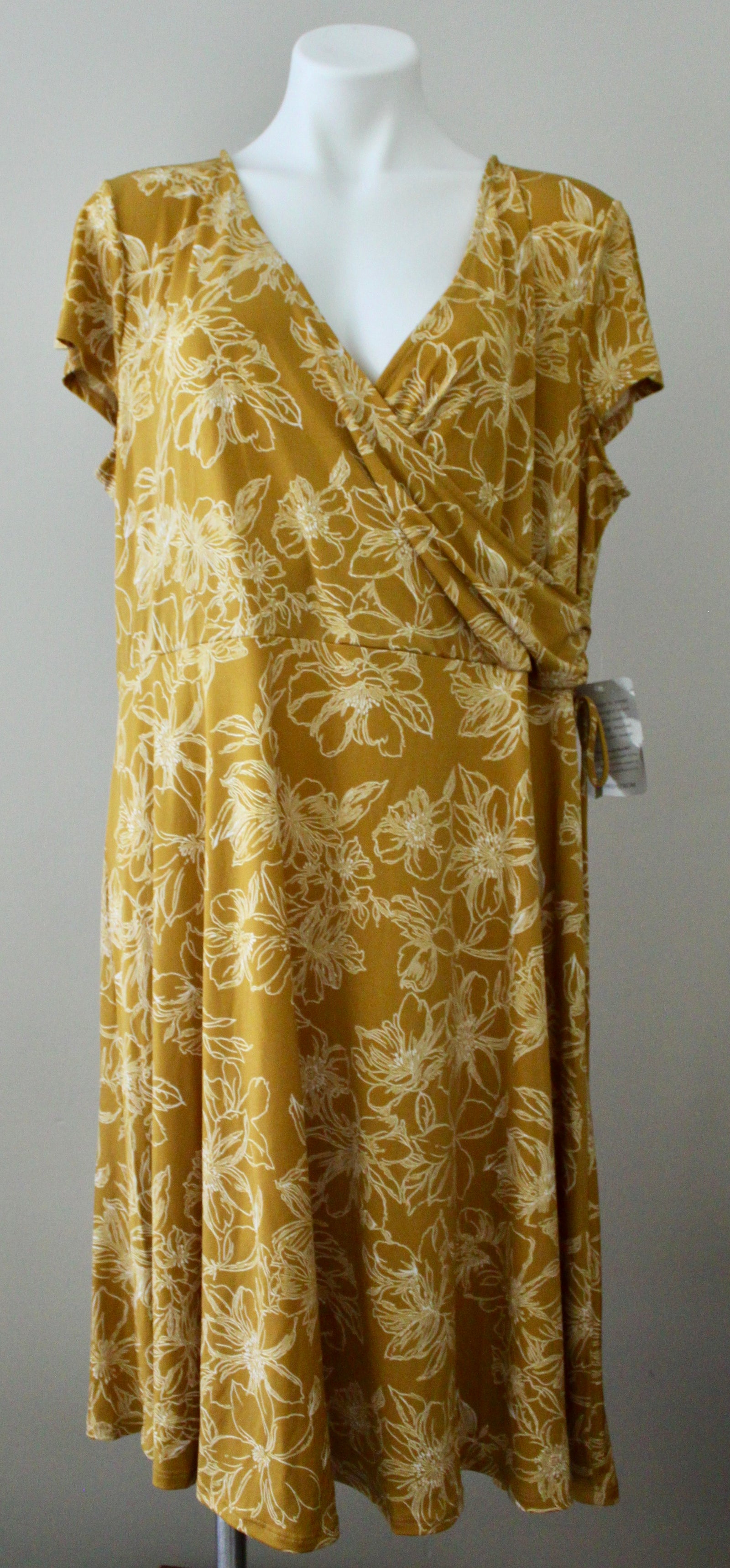 Warm Autumn WEST KEI print faux wrap dress