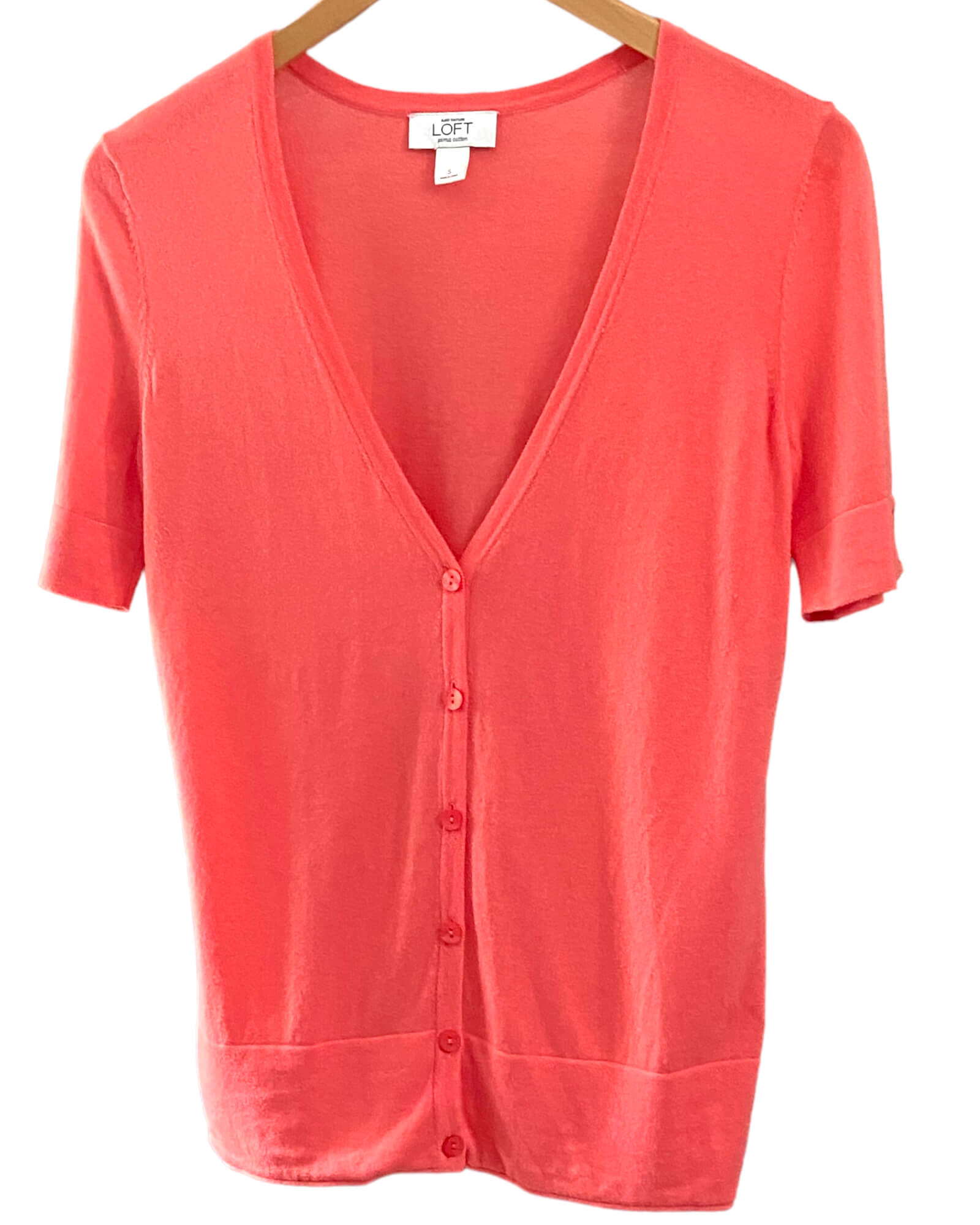 Warm Spring ANN TAYLOR LOFT tangerine cardigan sweater