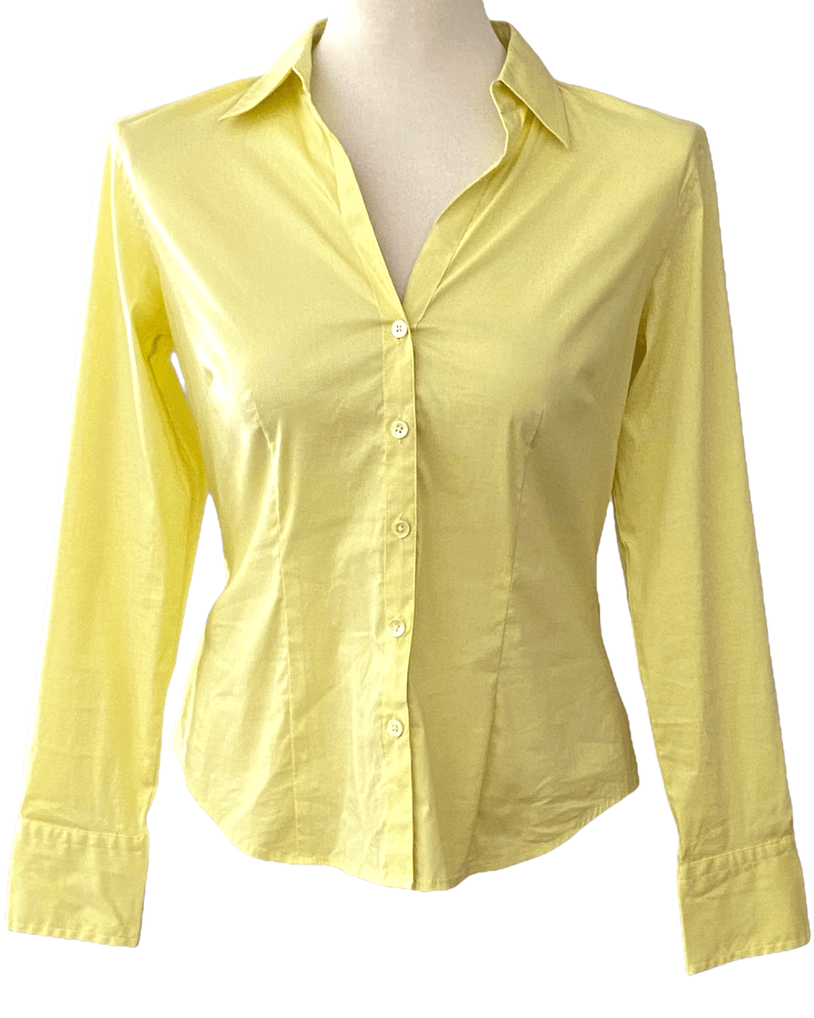 Warm Spring ANN TAYLOR yellow button down shirt