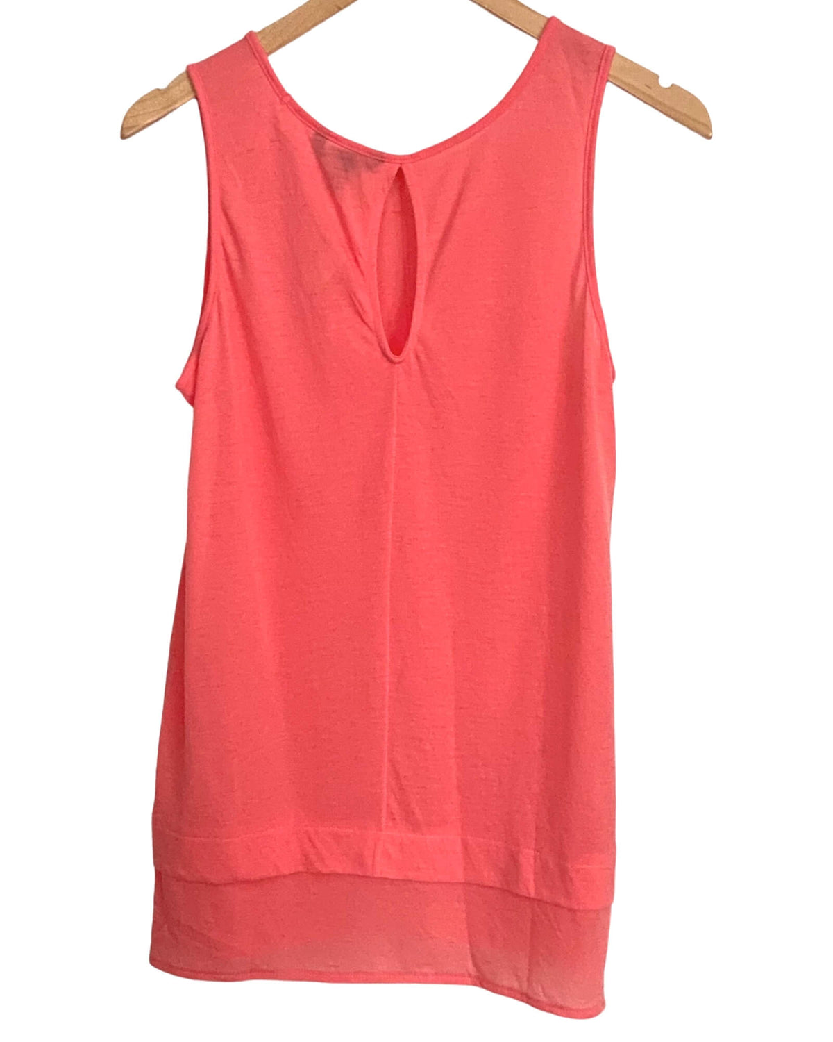 Warm Spring BANANA REPUBLIC sleeveless tee peach sunrise top