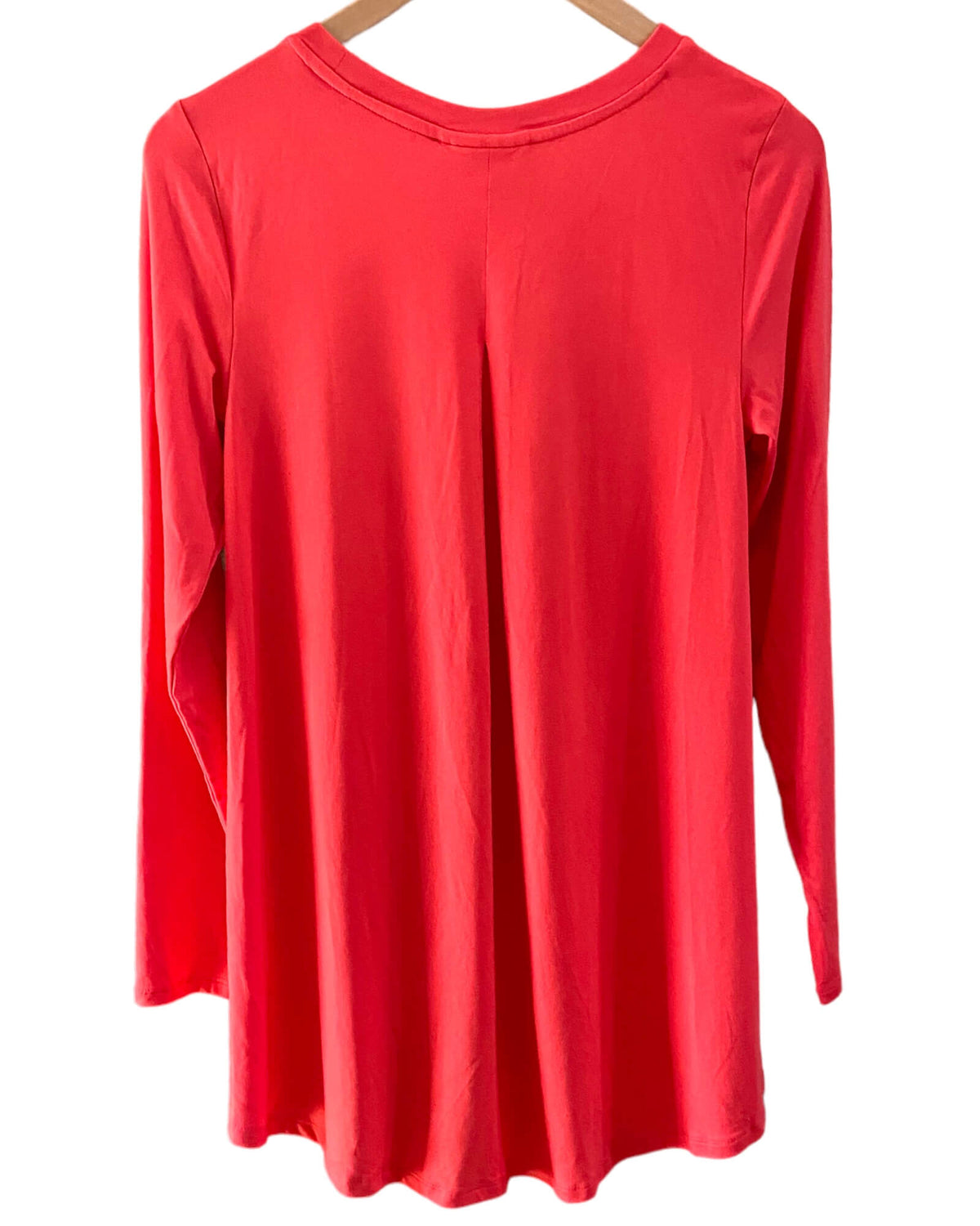 Warm Spring BOBEAU red knit swing top