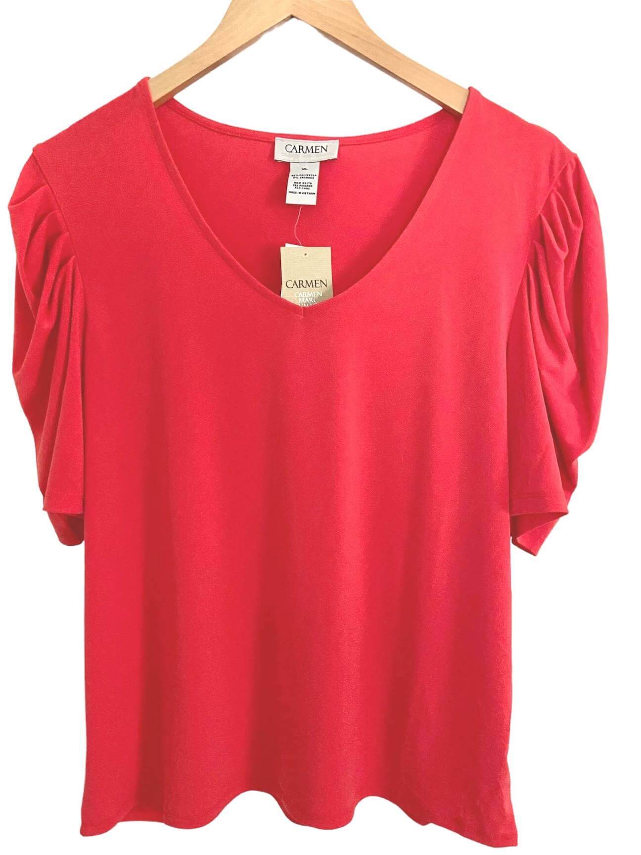 Warm Spring CARMEN MARC VALVO puff sleeve blouse