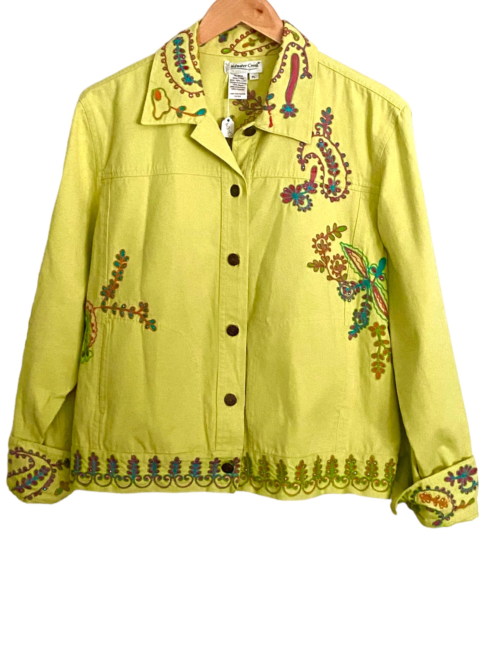 Warm Spring COLDWATER CREEK embellished jean jacket