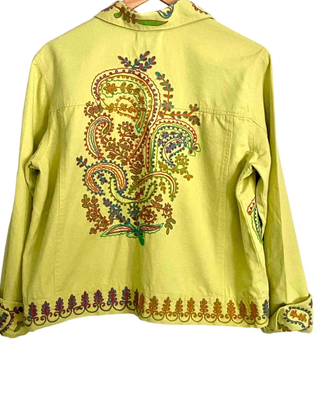 Warm Spring COLDWATER CREEK embellished jean jacket 