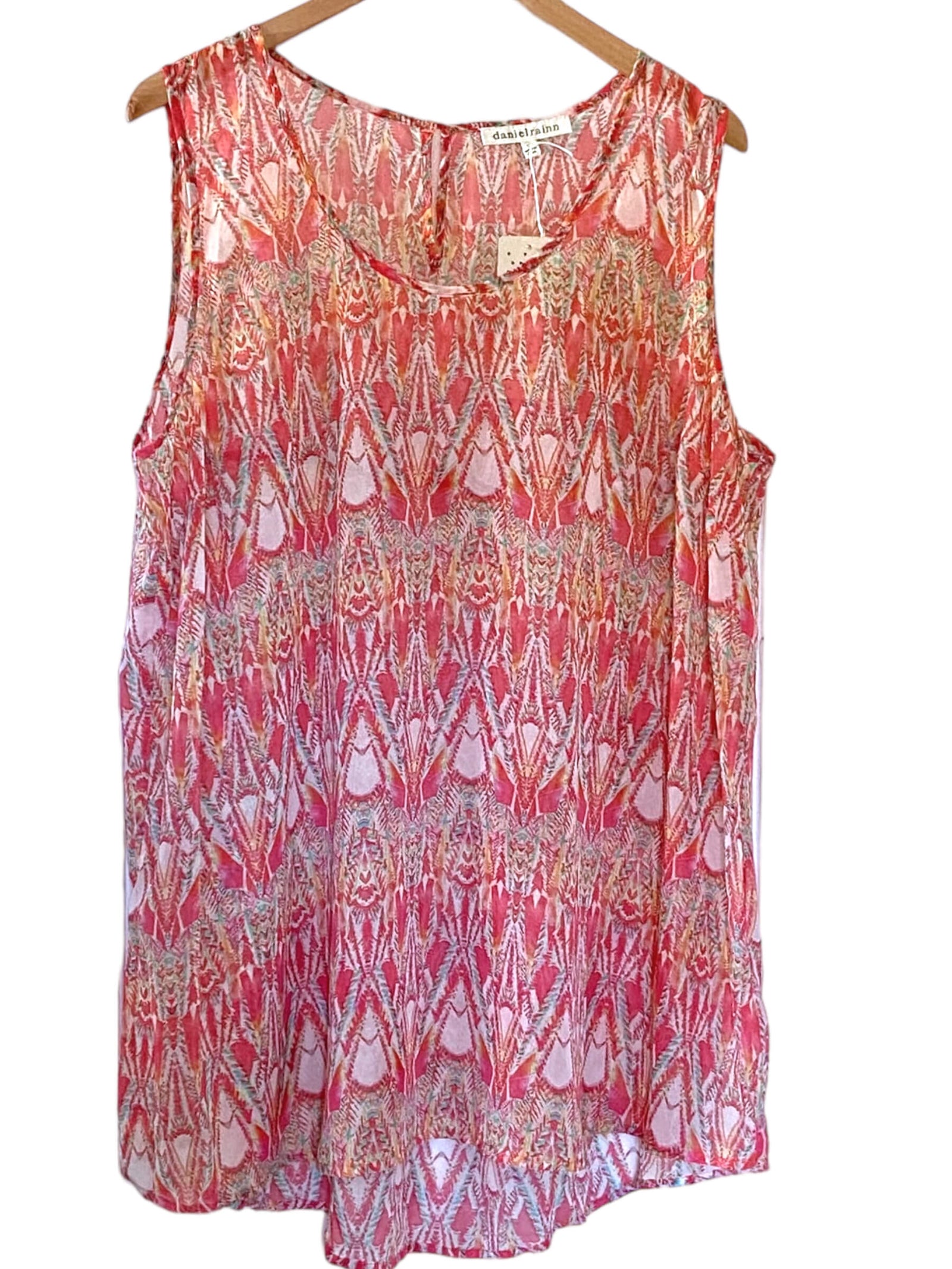 Warm Spring DANIEL RAINN print sleeveless blouse 