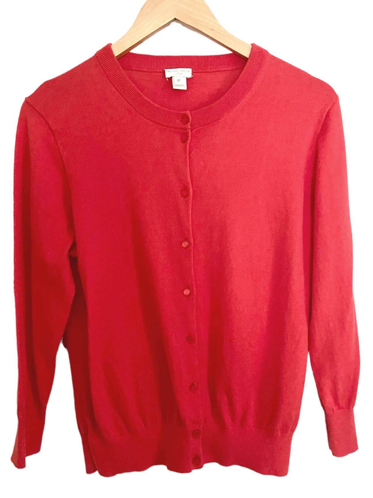 Warm Spring J.CREW strawberry cardigan sweater