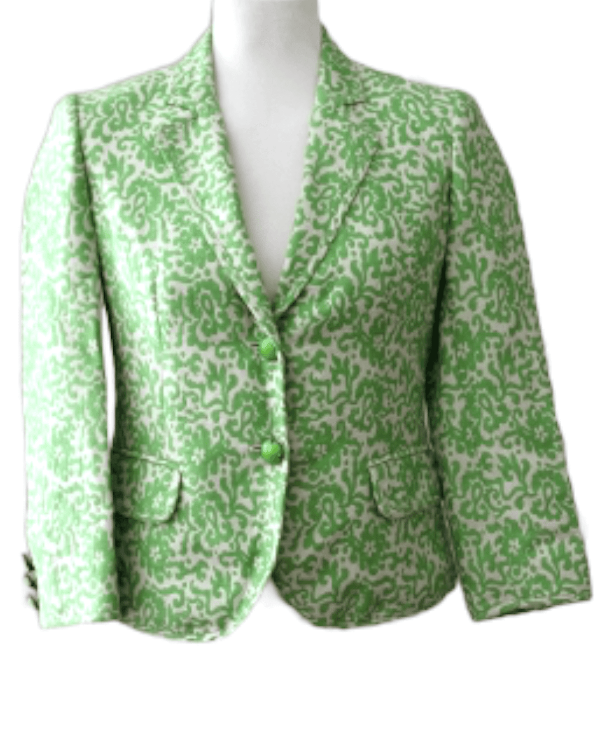 Warm Spring J.CREW green damask blazer