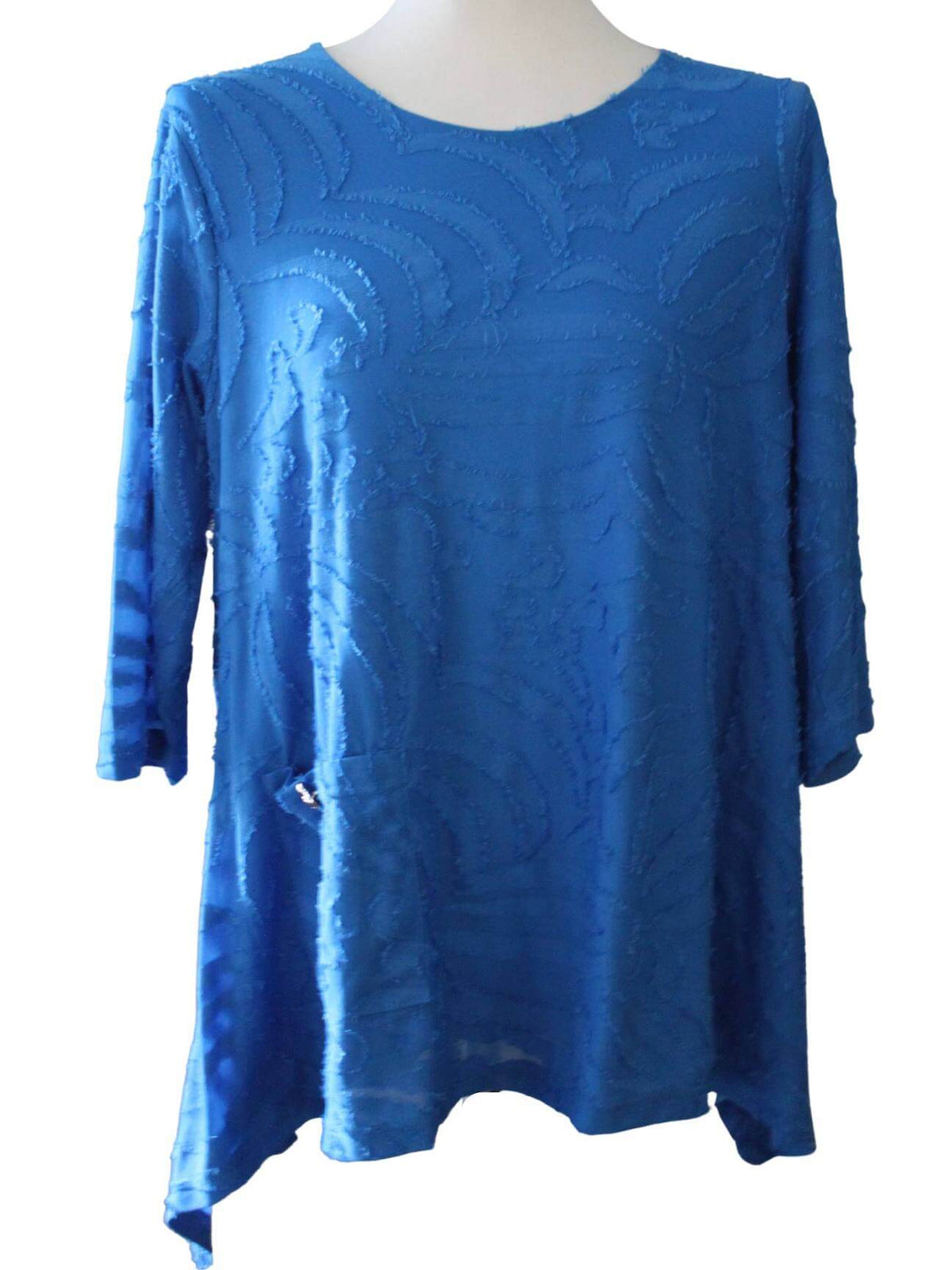 Warm Spring LULU blue asymmetric top 