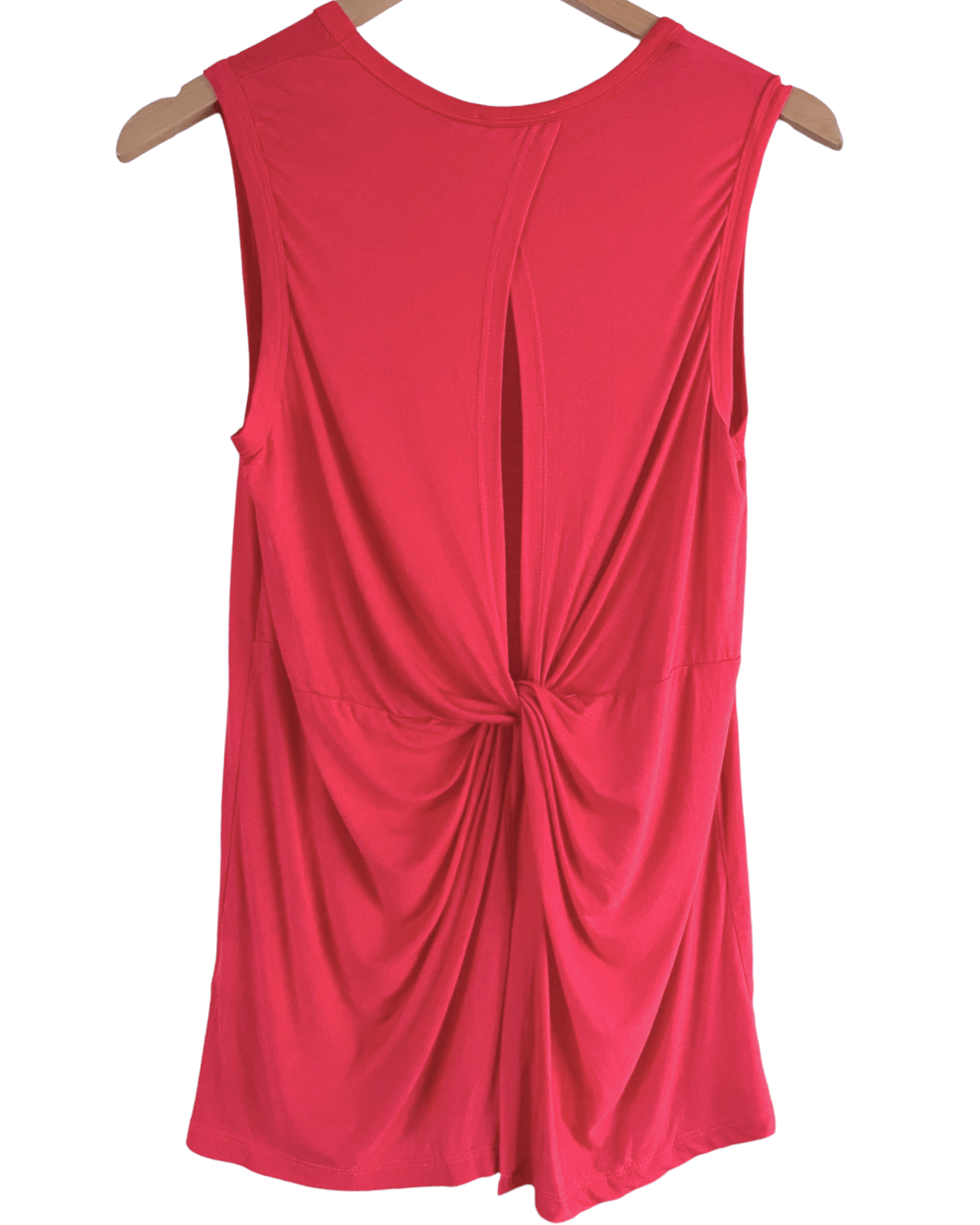 Warm Spring LUSH red twist-back sleeveless top