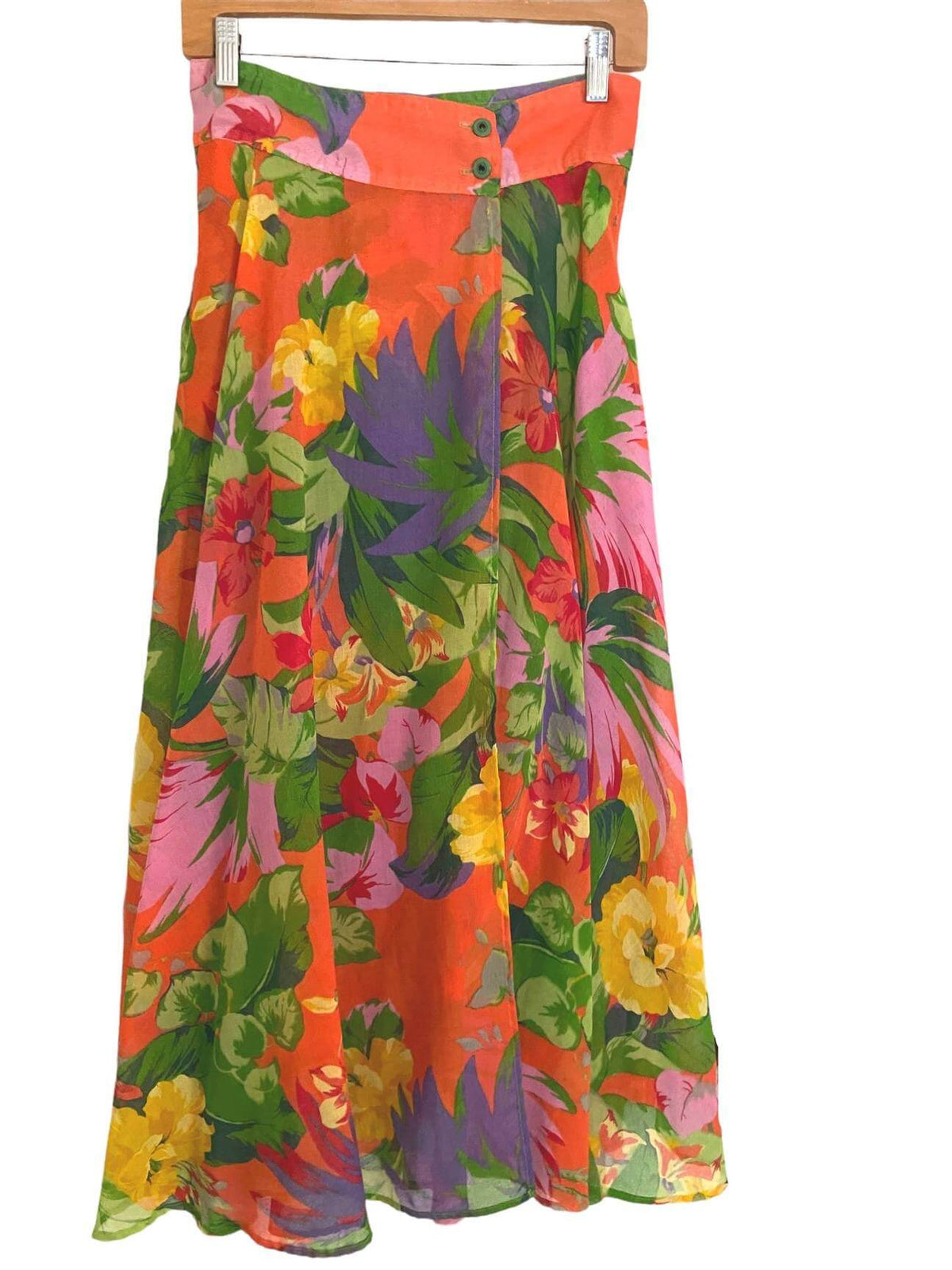 Warm Spring MODA INT&#39;L floral print wrap skirt